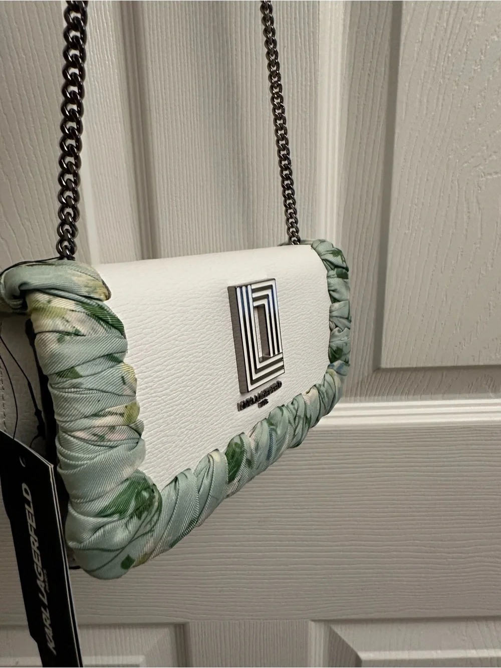 Karl Lagerfeld white leather